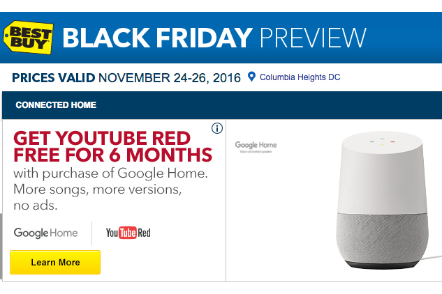 Google Home $30 Off At Best Buy for Black Friday