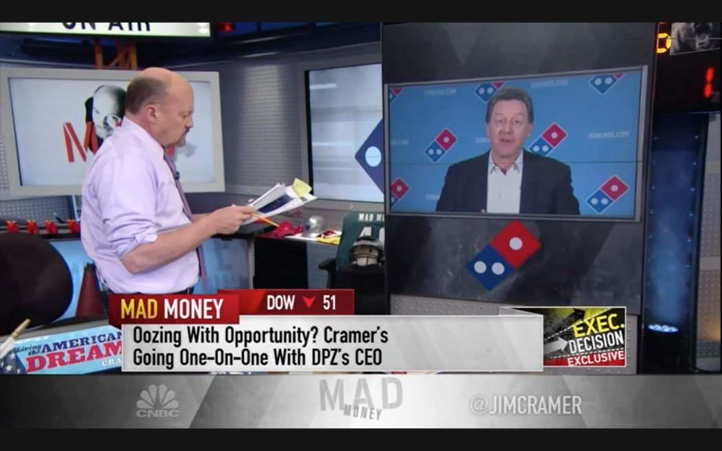 CNBC Jim Cramer Interviews Dominos CEO About Alexa