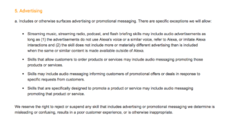 Amazon Alexa Advertising Policy Updated Again