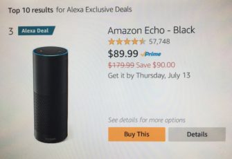 Amazon Echo Prime Day Deal 50 Percent Off and $15 Savings on Dot