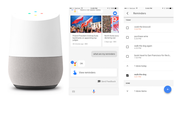 Google Home Assistant Reminders