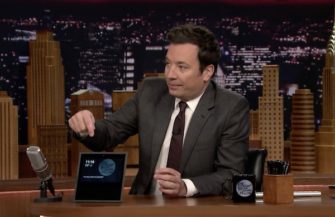 Jimmy Fallon Gives Audience Echo Show Devices Courtesy of Amazon