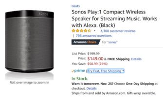 Sonos One on Sale for 25% Off, Forget About the HomePod Blues