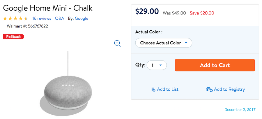 Google Home Mini - Chalk