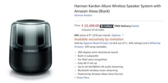 Harman Kardon Allure with Amazon Alexa Now Available in India