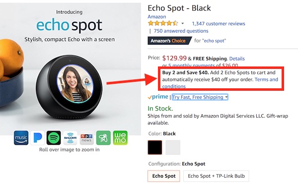 Echo Spot on Sale FI