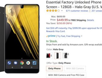 Essential Phone Halo Gray Ships with Alexa Installed