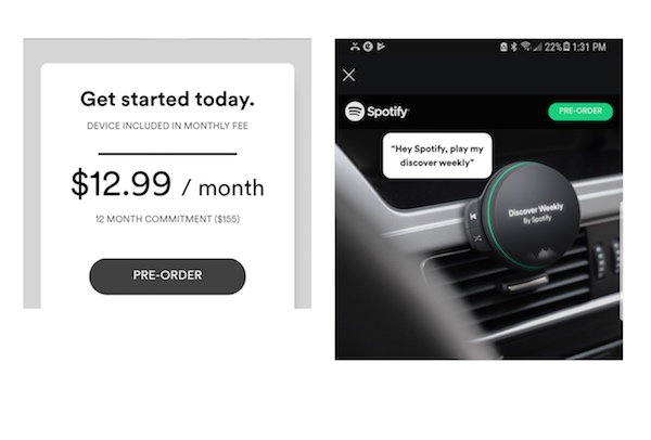 Spotify – in car Smart Speaker
