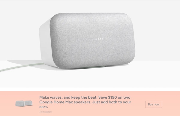 Google Home Max Discount July 2018