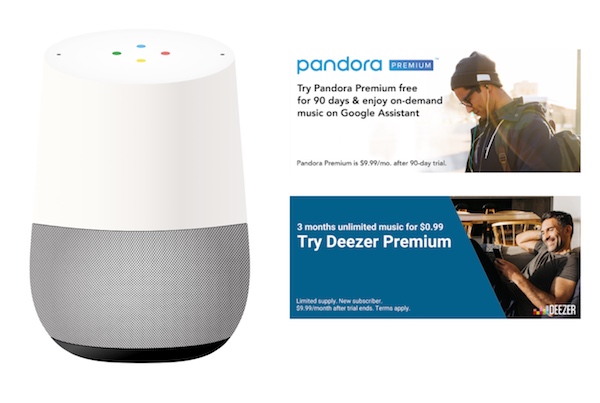 Google Home Pandora Deezer Offers – FI