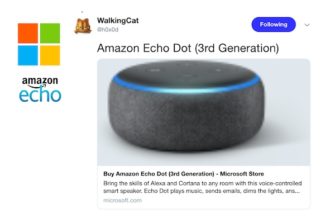Microsoft Was Listing Amazon Echo for Sale, Now It’s Not