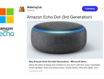 Microsoft Was Listing Amazon Echo for Sale, Now It’s Not
