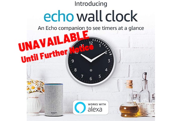 Echo Wall Clock Unavailable