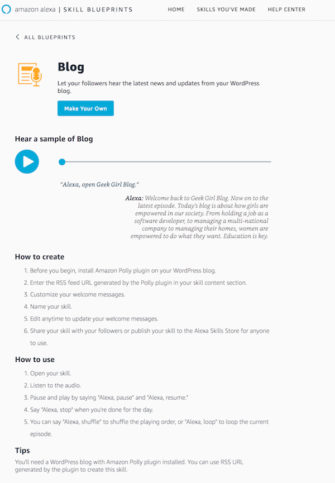 Alexa Skill Blueprints Can Now Be Published to Alexa Skill Store in US ...