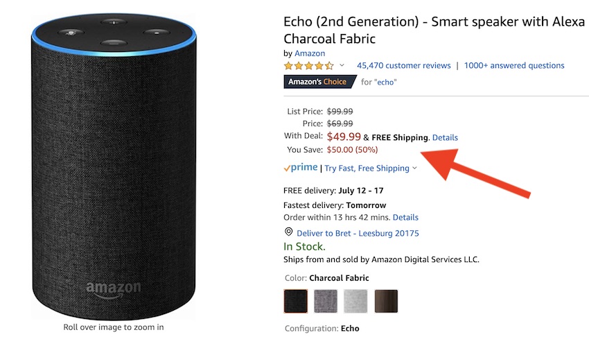 For det andet Prisnedsættelse bent Prime Day is More Than a Week Away But Amazon Echo 2nd Gen Just Reached is  Lowest Sale Price Ever and So Has Google Home - Voicebot.ai