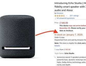 Echo Studio and Echo Dot with Clock Already on Backorder and Unlikely to Arrive by Christmas