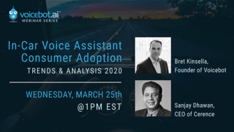 New Webinar: Voice Assistant Adoption in the Car – Cerence CEO Sanjay Dhawan Joins Bret Kinsella to Discuss Latest Data and Trends