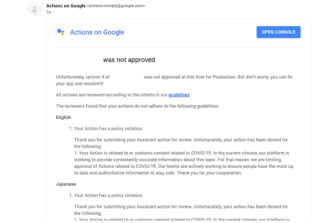 Coronavirus-Related Google Assistant Actions Blocked and Removed