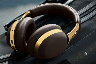 Montblanc Debuts $600 Sheepskin Smart Headphones with a Google Assistant Button