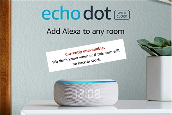 Echo Dot with Clock Not Available-FI