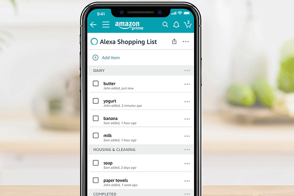 Alexa Shopping List