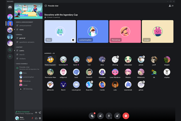 Discord bot to make Voice Channel members list