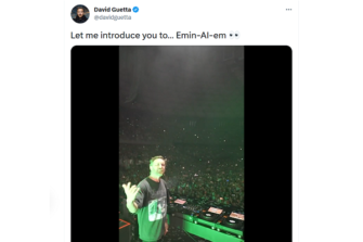 David Guetta Plays Deepfake Eminem With AI-Generated Lyrics and Voice at Concert