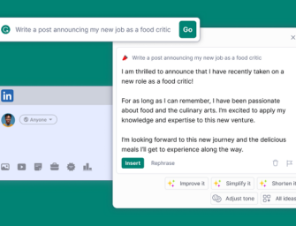 Grammarly Launches GrammarlyGO Suite of Generative AI Writing and Editing Tools