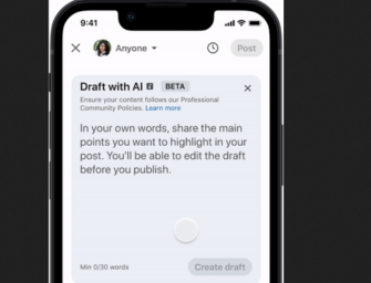 LinkedIn Rolls Out Generative AI Tools to Write Posts