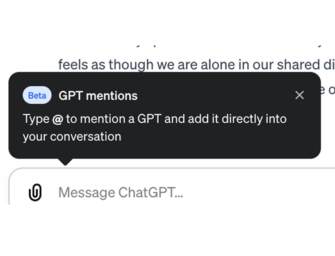OpenAI is Rolling Out ‘GPT Mentions’ in ChatGPT to Invoke Custom GPTs